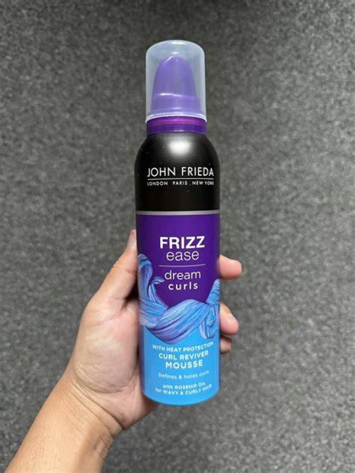 John Frieda Frizz to use with Dyson Airwrap and girl with curly hair